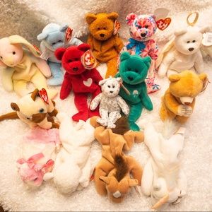 Ty Beanie Babies Lot of 14 - Hope, Erin, Valentina, Derby, Halo, Siam and more!